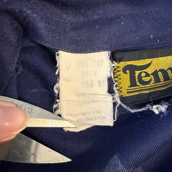 VTG Tem Tex Western Shirt Floral Pearl Snap White Piping Blue 70s Women’s Medium - Picture 4 of 10